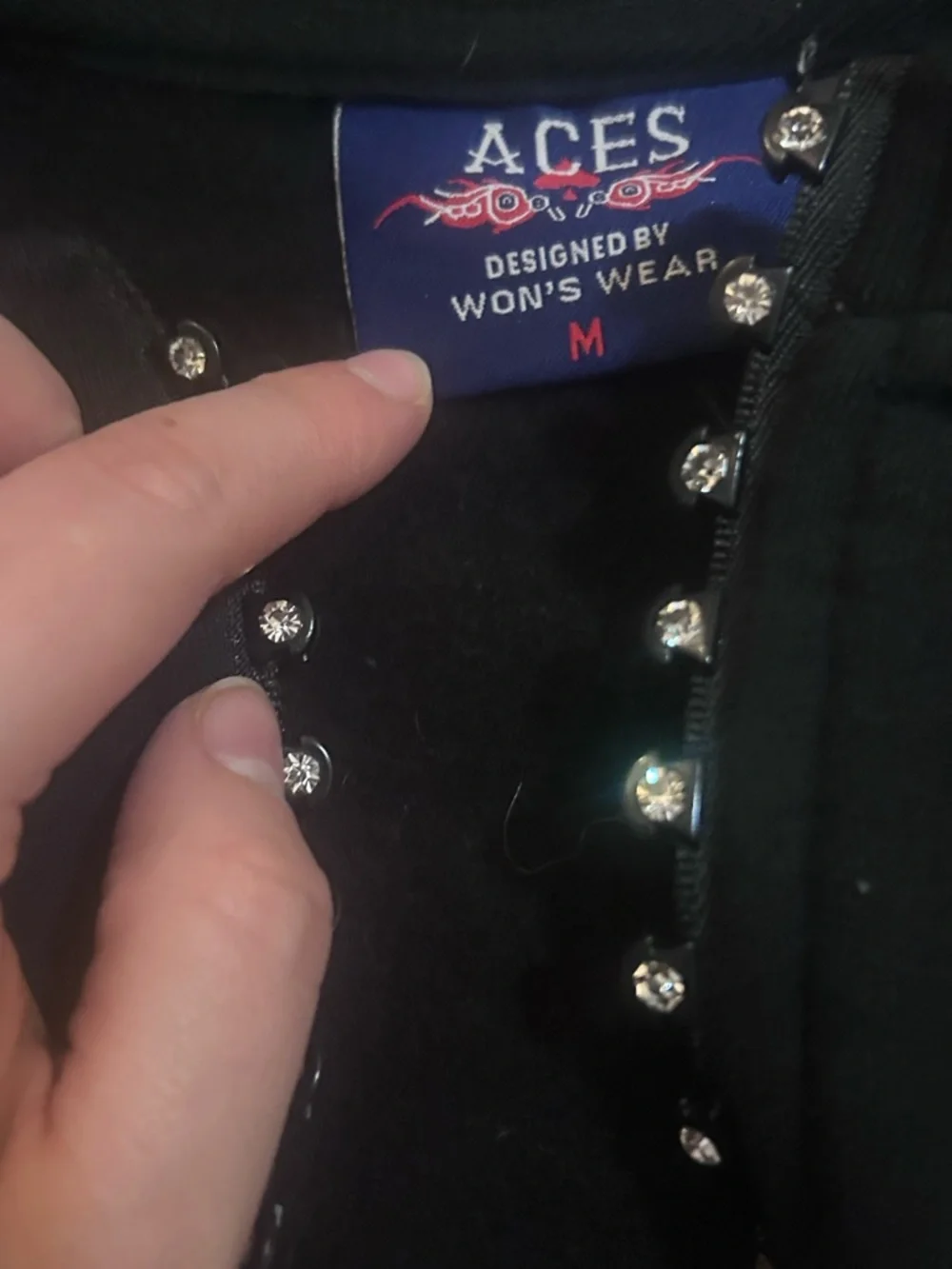 Rhinestone Martini Cocktail It's 5 O'Clock Somewhere Unique Black Sweater - Picture 6 of 7